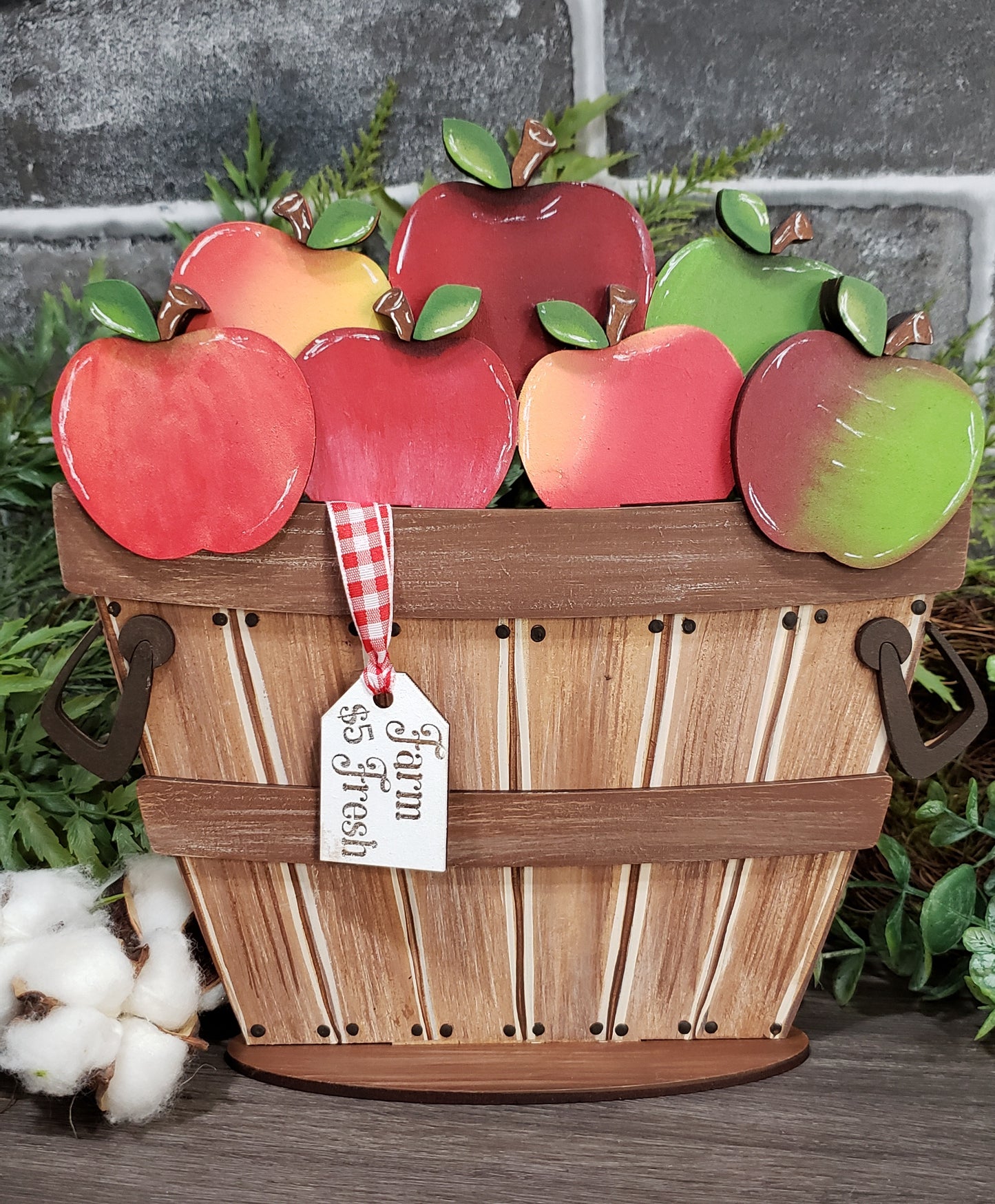 Interchangeable Basket Base: Bushel Basket w/Handles - Dark