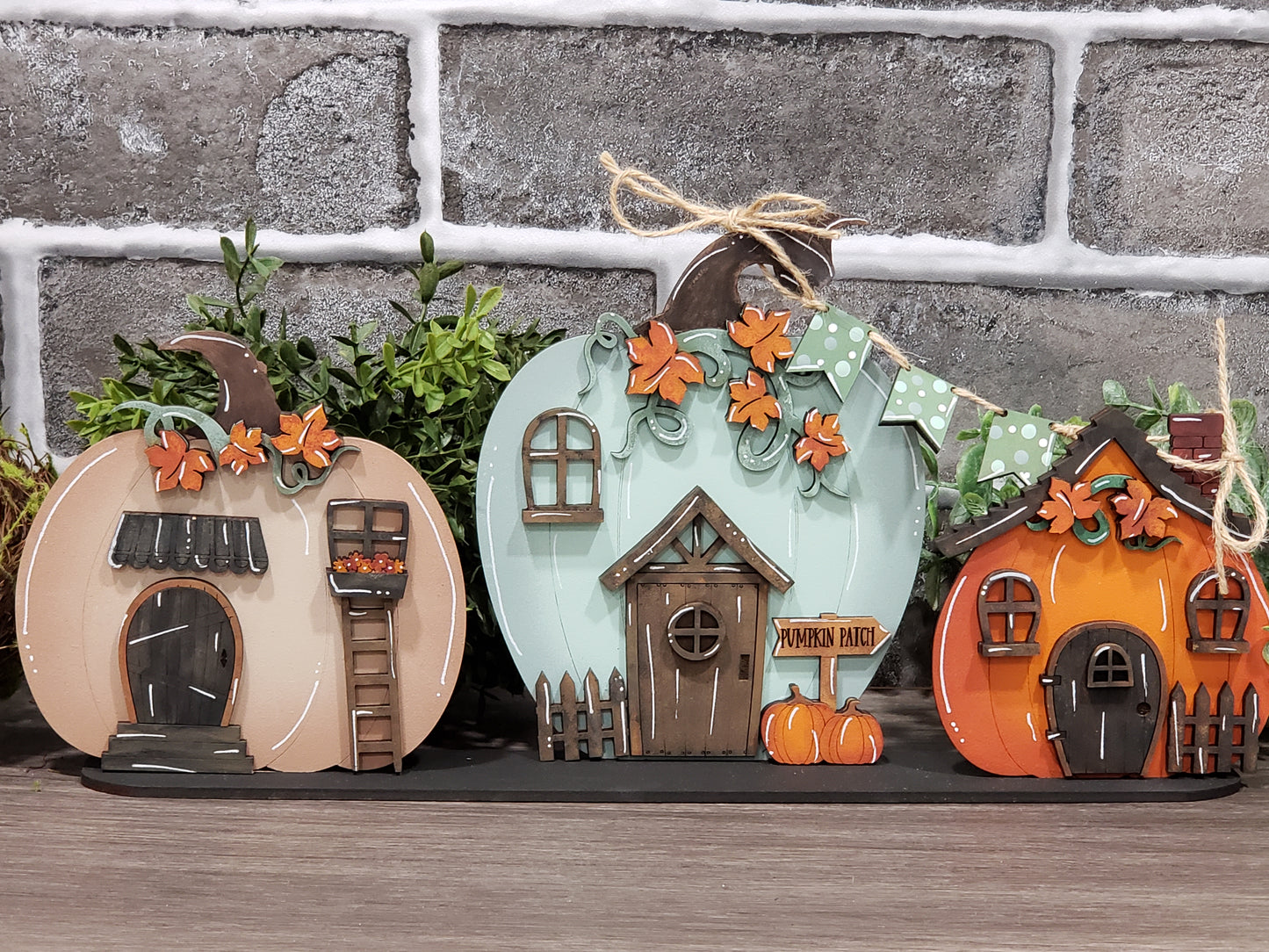 Standing Pumpkin Houses