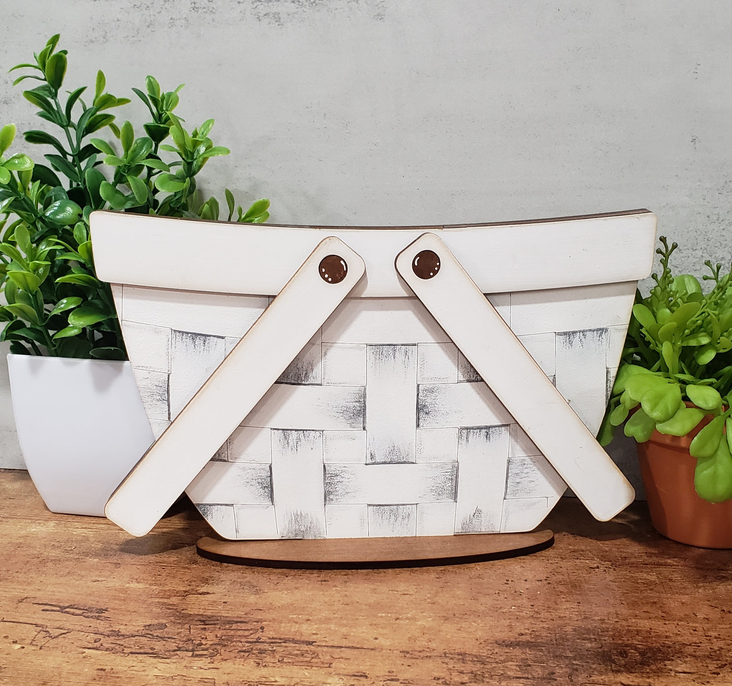 Interchangeable Basket Base: White Picnic