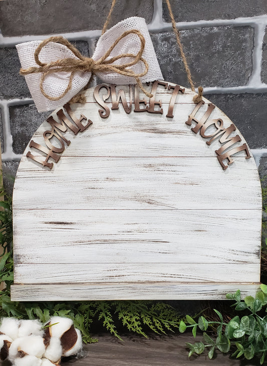 Interchangeable Door Hanger Base: White - Home Sweet Home