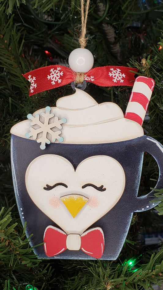 DIY Christmas Ornament Kit - Penguin Cocoa Mug