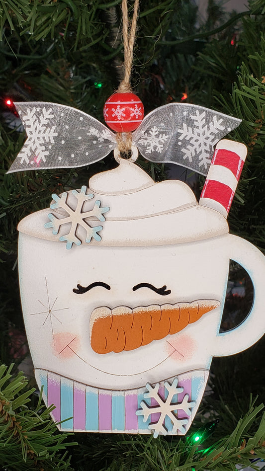 DIY Christmas Ornament Kit - Snowman Cocoa Mug