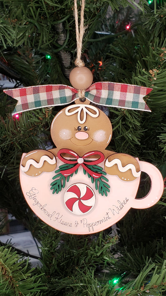 DIY Christmas Ornament Kit - Gingerbread Teacup1