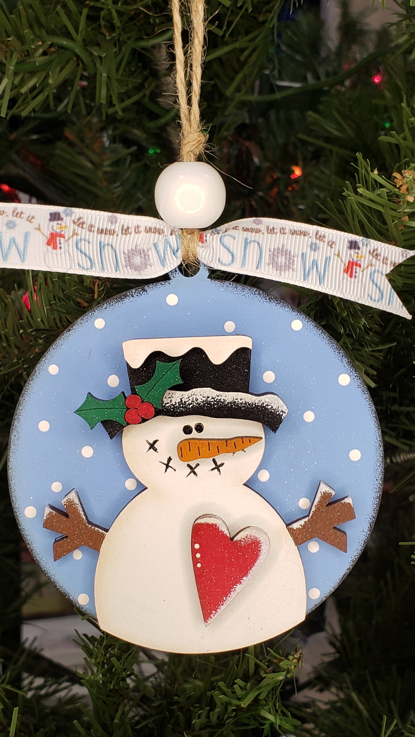 DIY Christmas Ornament Kit - Frosty w/Heart