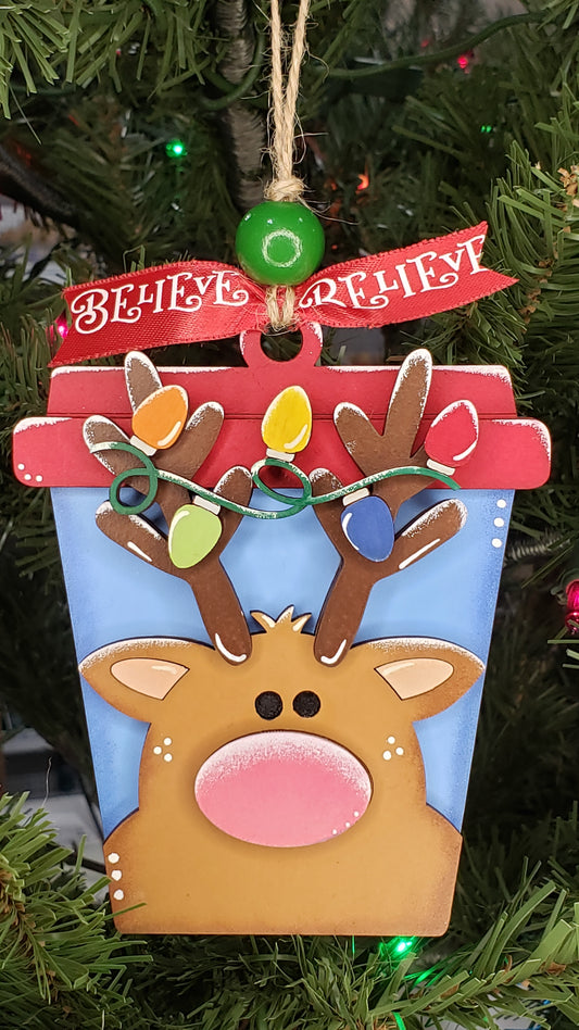 DIY Christmas Ornament Kit - Rudolph Latte