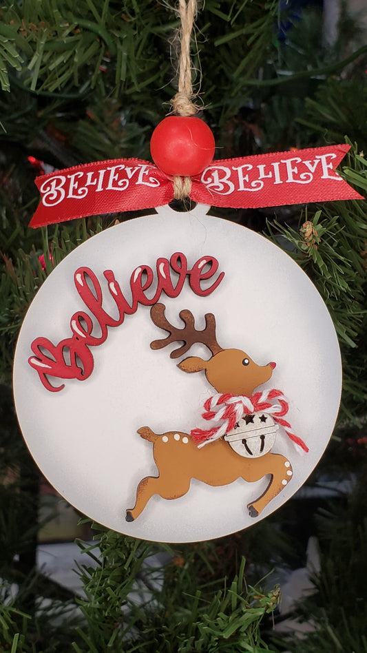 DIY Christmas Ornament Kit - Believe Rudolph