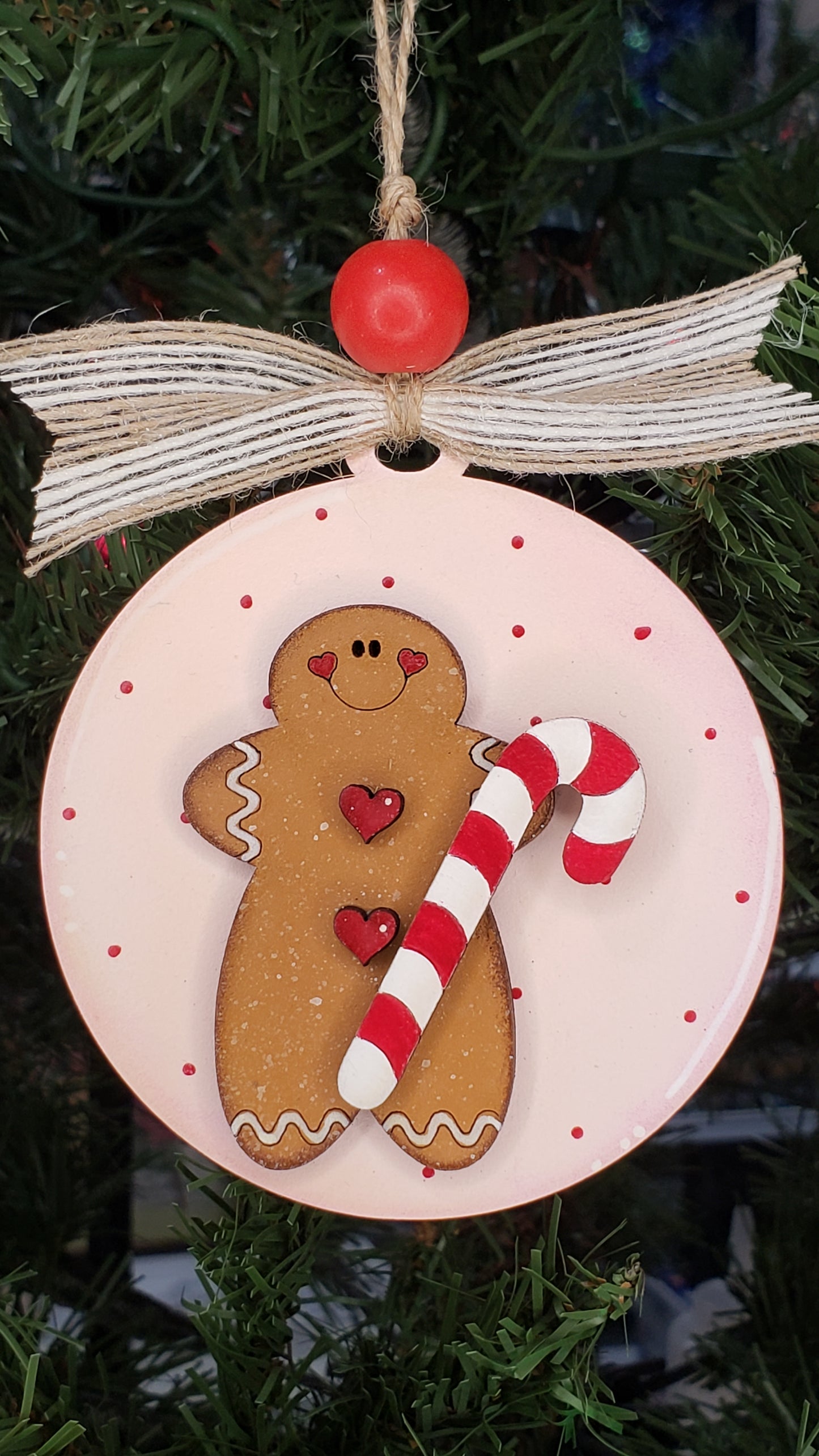 DIY Christmas Ornament Kit - Gingerbread w/Candy Cane