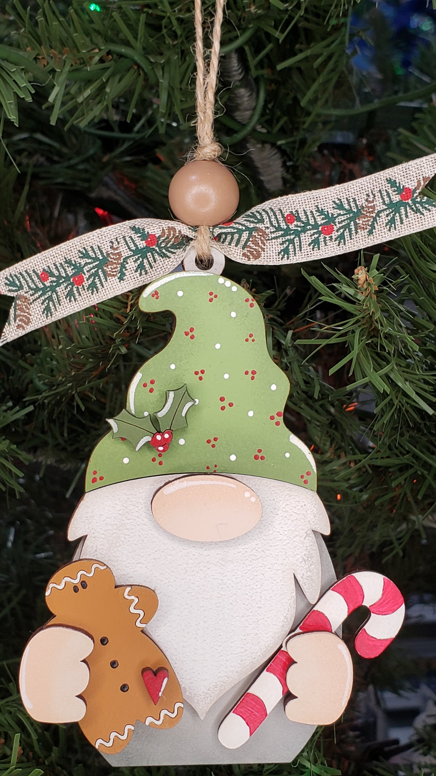 DIY Christmas Ornament Kit - Gnome w/Gingerbread and Candy Cane