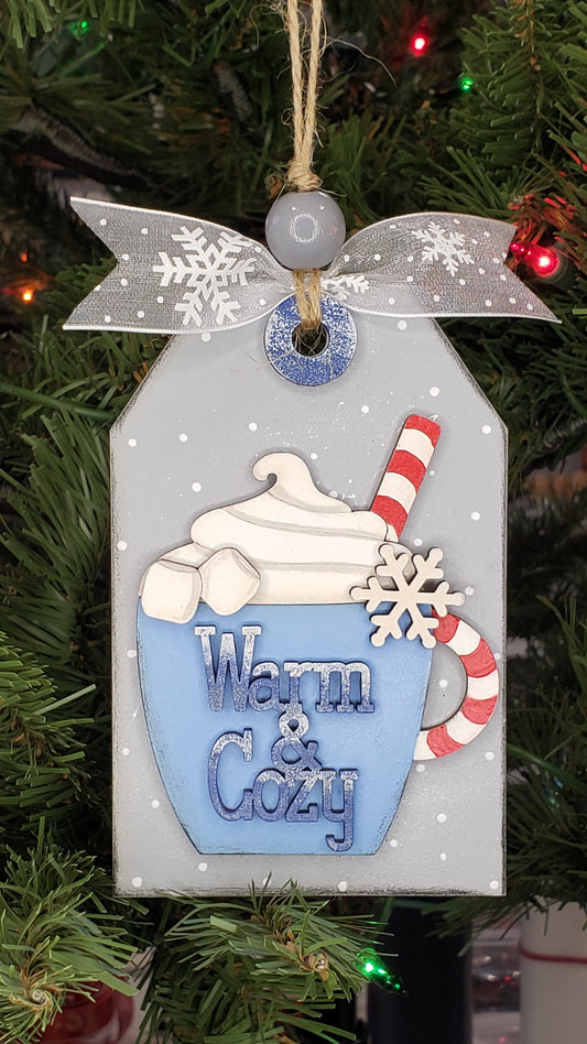 DIY Christmas Ornament Kit - Warm and Cozy Tag