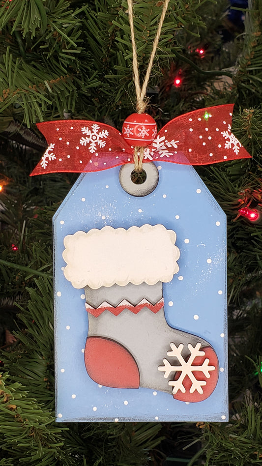 DIY Christmas Ornament Kit - Stocking Tag