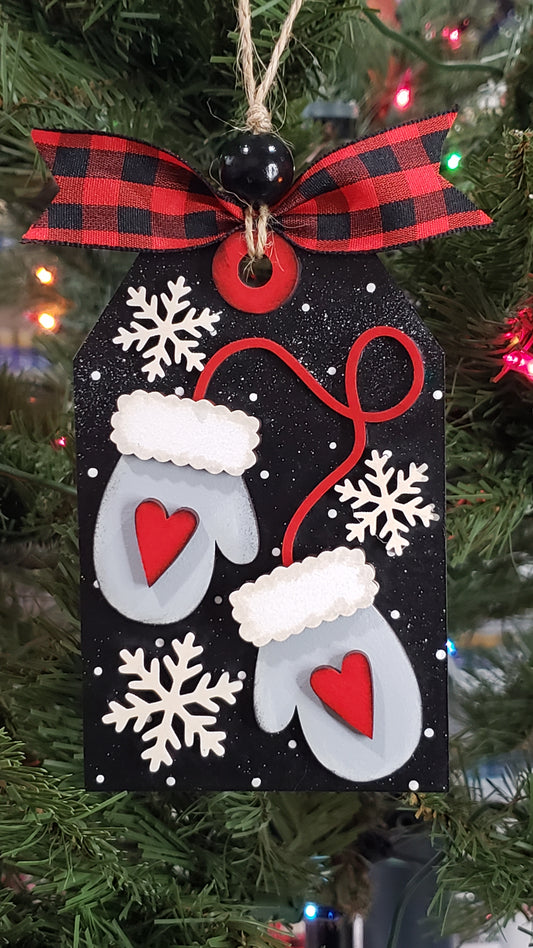 DIY Christmas Ornament Kit - Mittens Tag