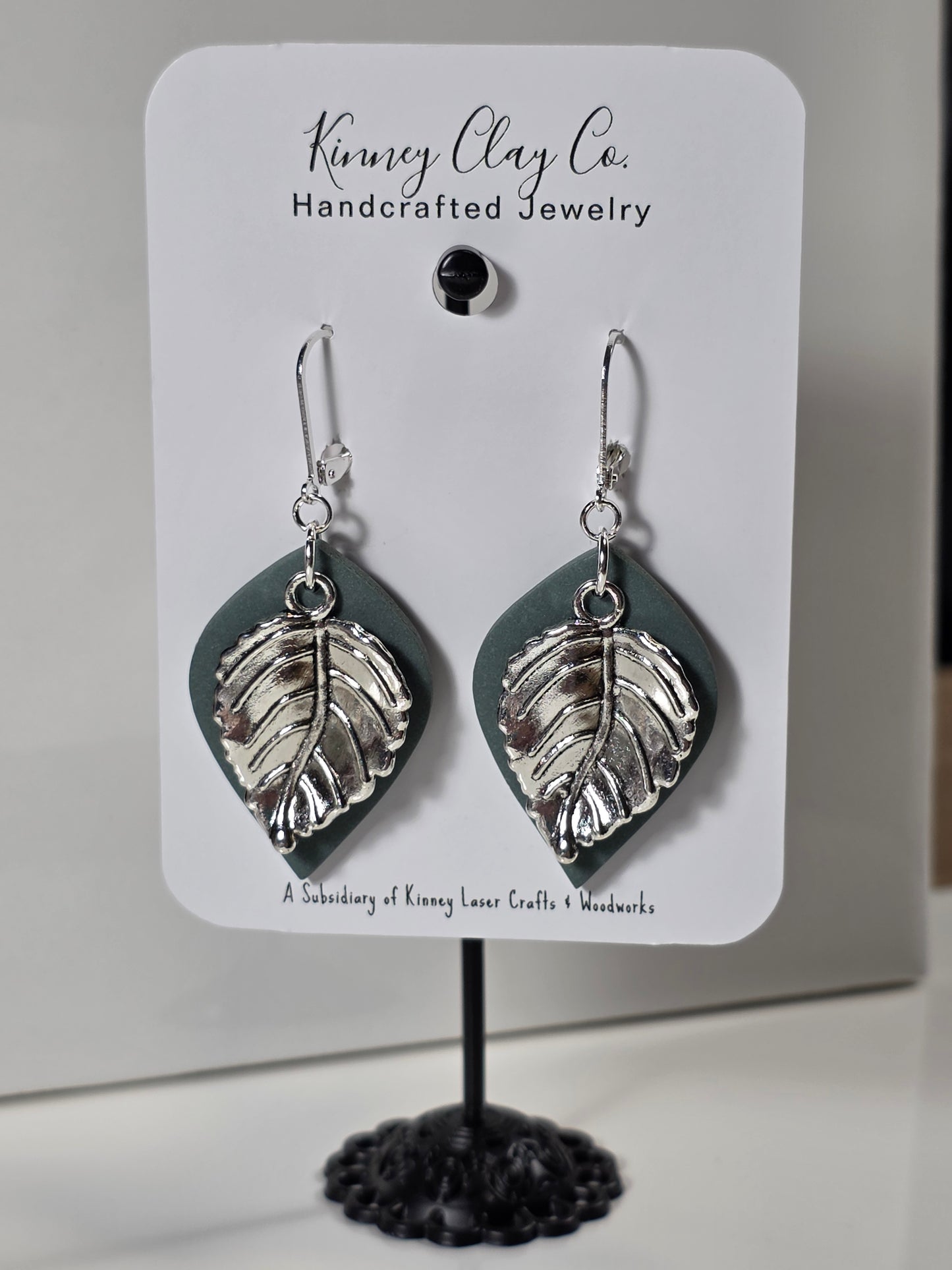 Polymer Clay Earrings - Boho Leaves