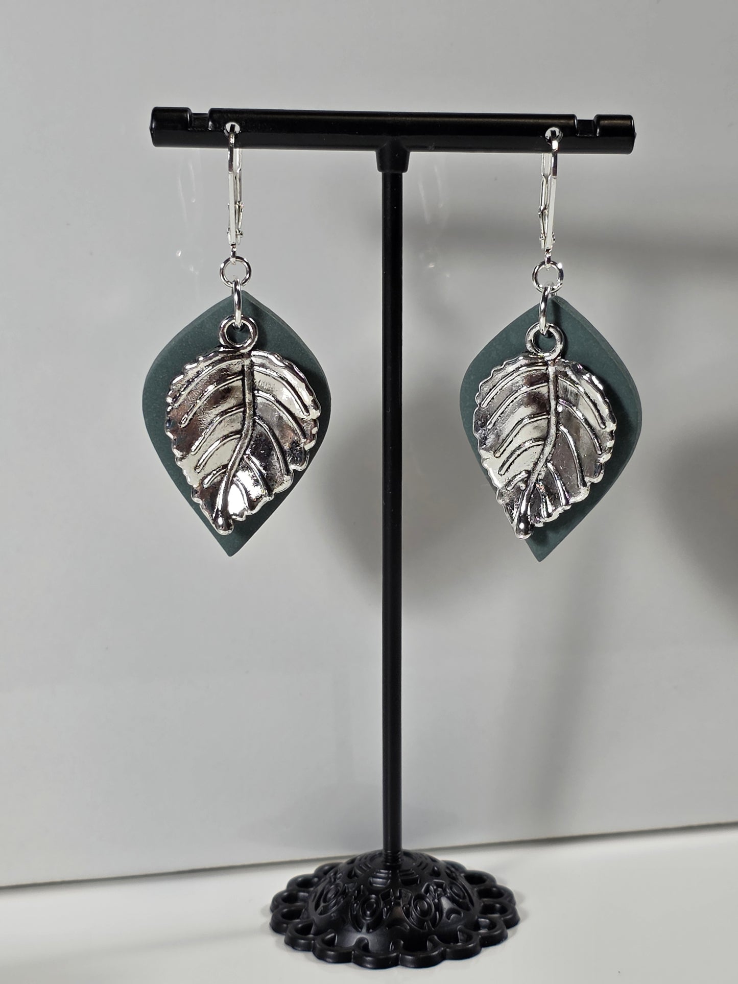 Polymer Clay Earrings - Boho Leaves
