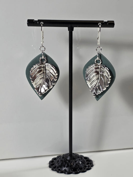 Polymer Clay Earrings - Boho Leaves