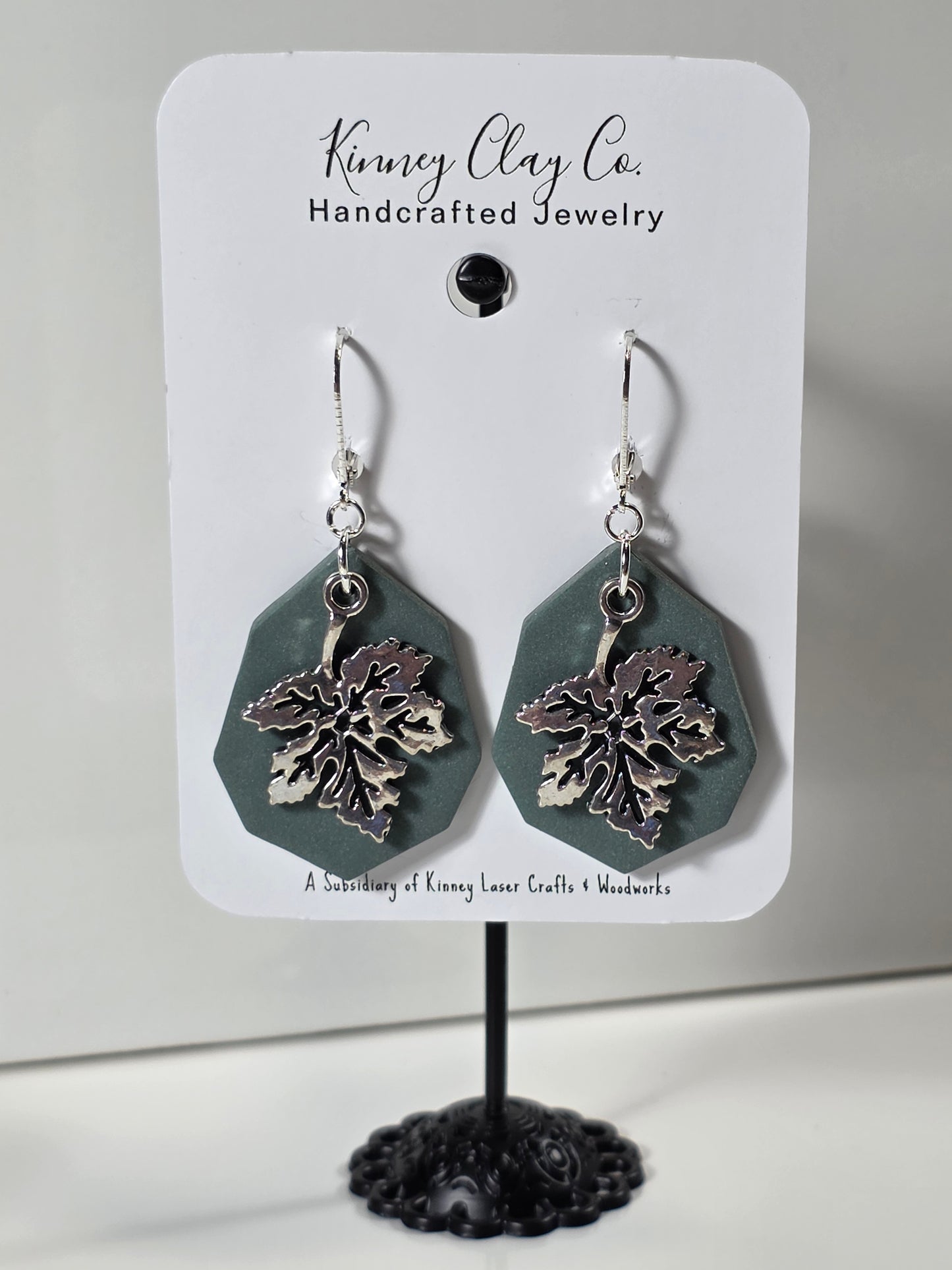 Polymer Clay Earrings - Boho Leaves