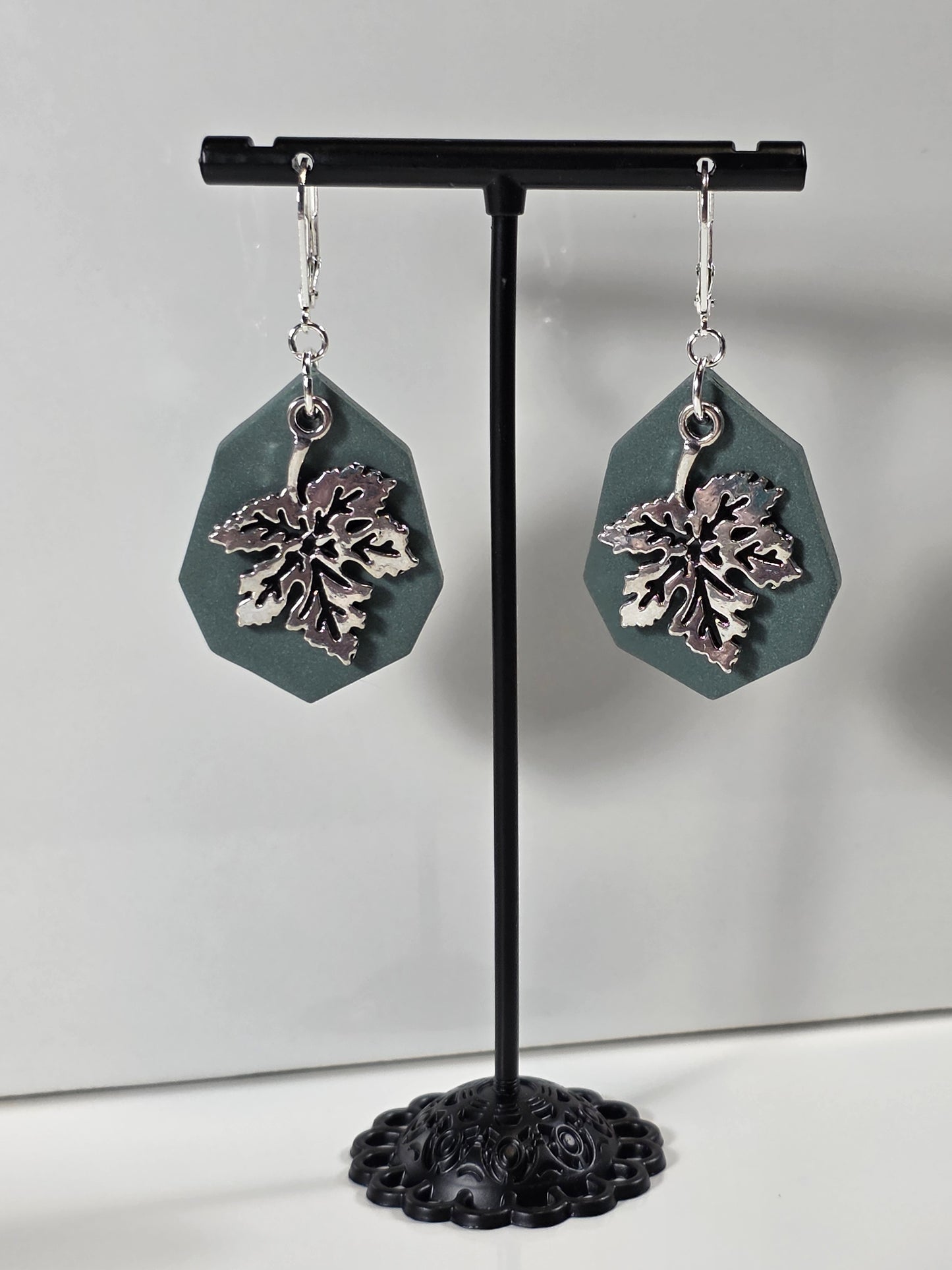 Polymer Clay Earrings - Boho Leaves