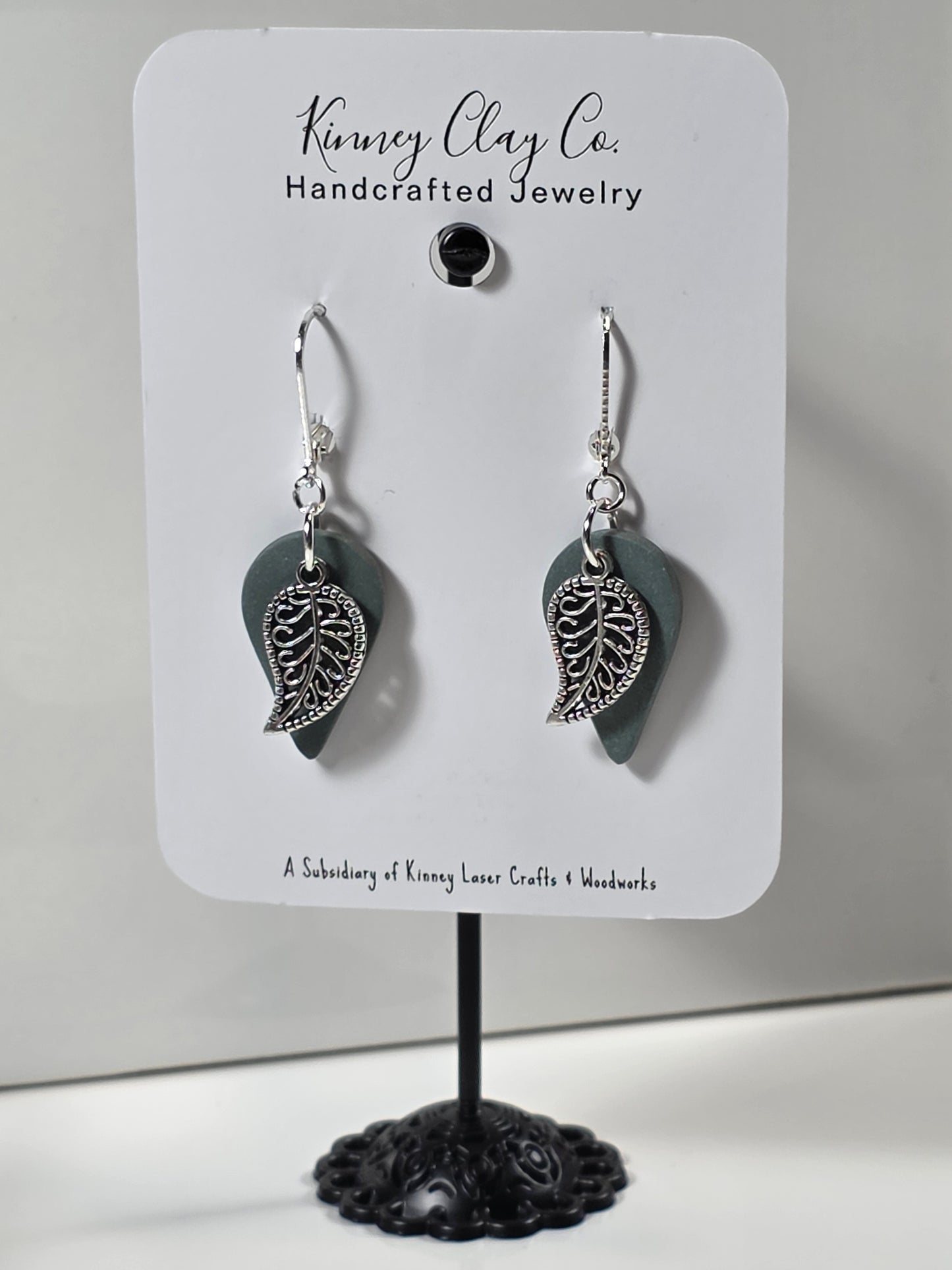 Polymer Clay Earrings - Boho Leaves