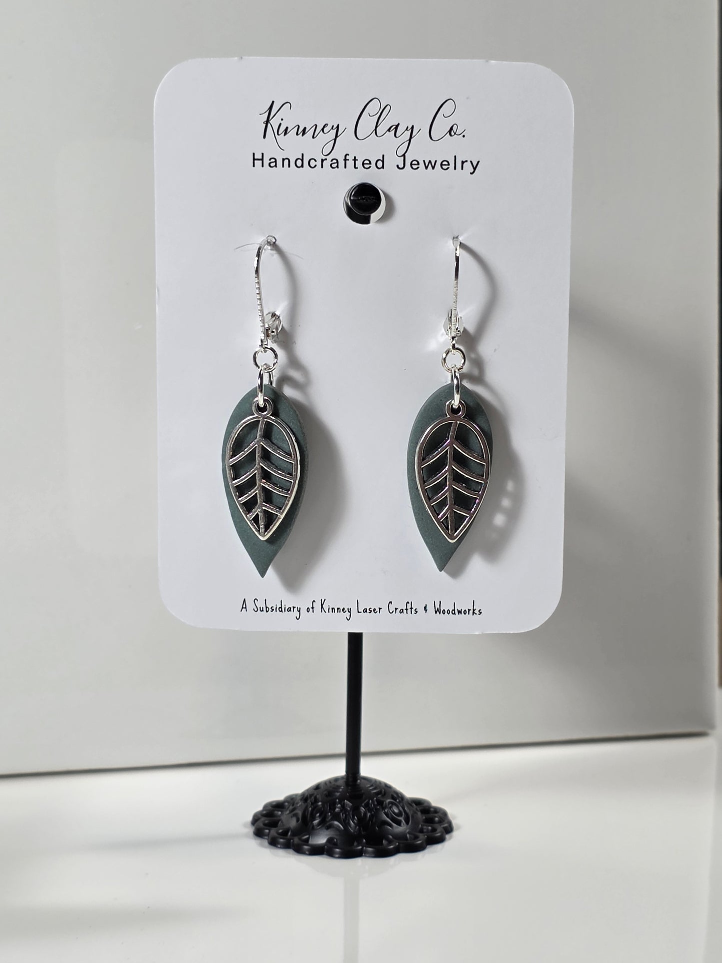Polymer Clay Earrings - Boho Leaves