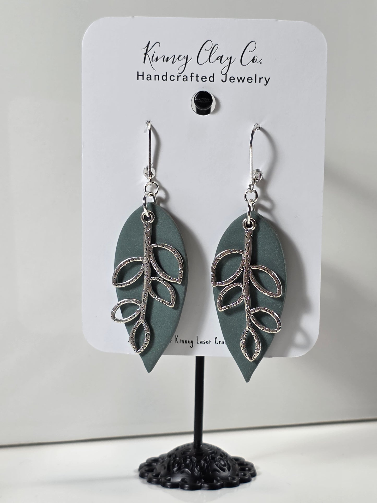 Polymer Clay Earrings - Boho Leaves