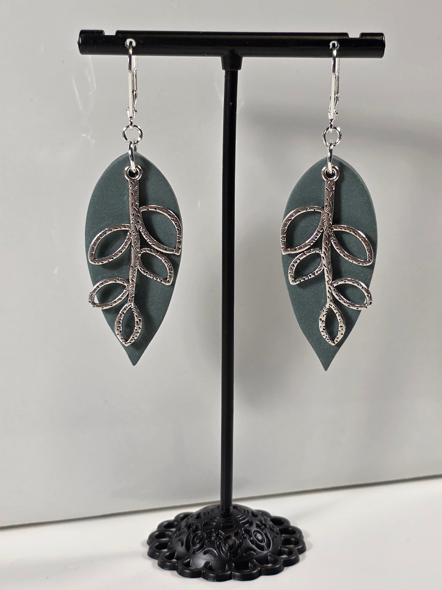 Polymer Clay Earrings - Boho Leaves