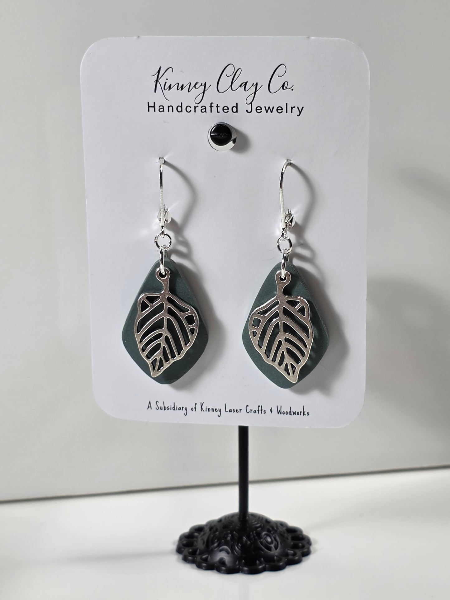 Polymer Clay Earrings - Boho Leaves