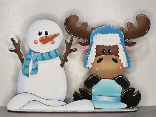 DIY Kit - Winter Moose and Snowman