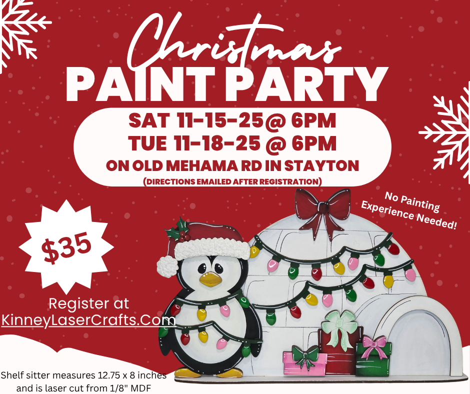 CLASS - Christmas Penguin Igloo Shelf Sitter